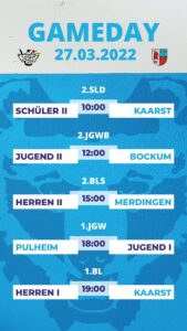 Spiele am Sonntag, 27.03.2022