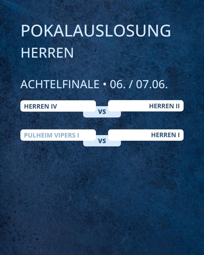 Pokalauslosung Herren Achtelfinale